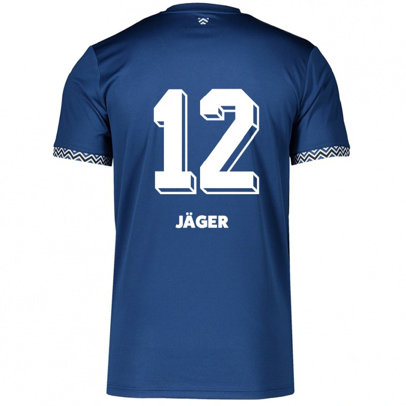 Danxen Herren Mino Jäger #12 Marineblau Weiß Heimtrikot Trikot 2025/26 T-Shirt