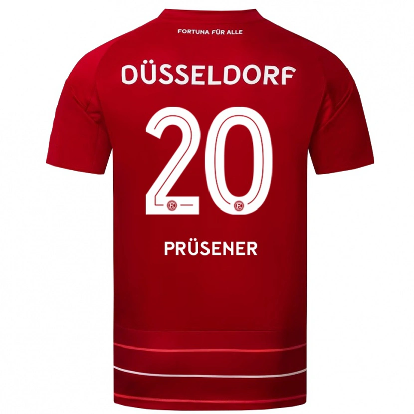 Danxen Herren Tom Prüsener #20 Rot Weiß Heimtrikot Trikot 2025/26 T-Shirt