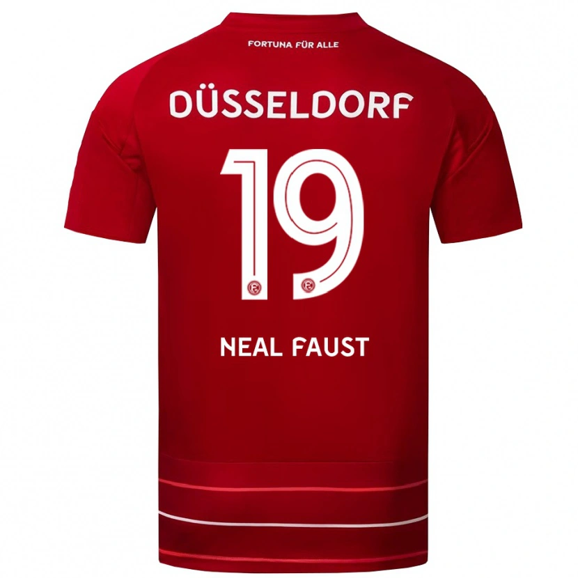 Danxen Herren Neal Faust #19 Rot Weiß Heimtrikot Trikot 2025/26 T-Shirt