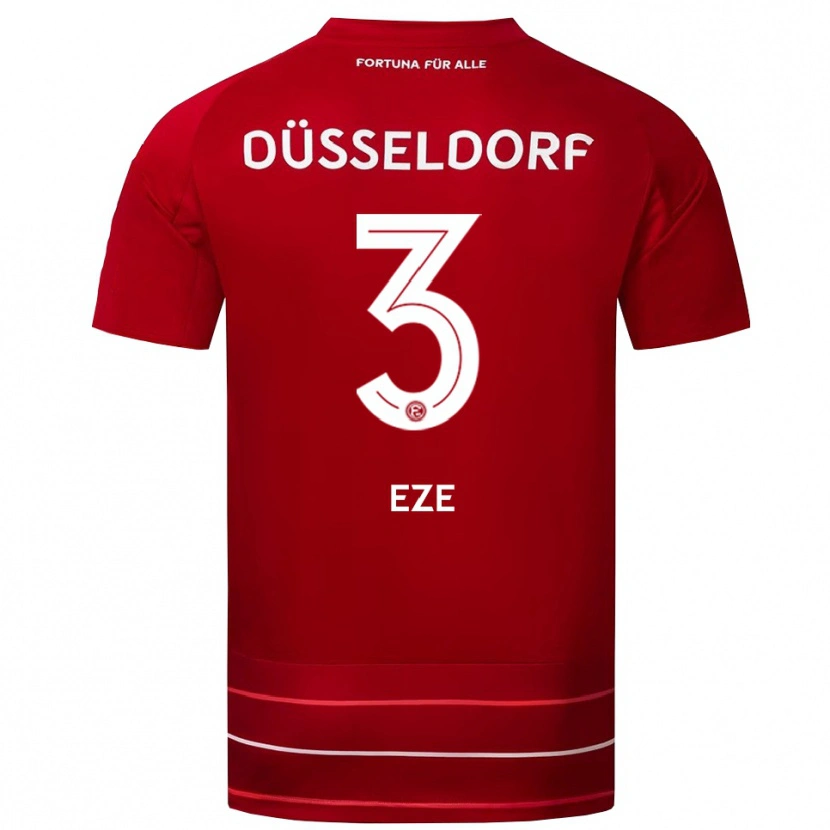 Danxen Herren Ben Eze #3 Rot Weiß Heimtrikot Trikot 2025/26 T-Shirt