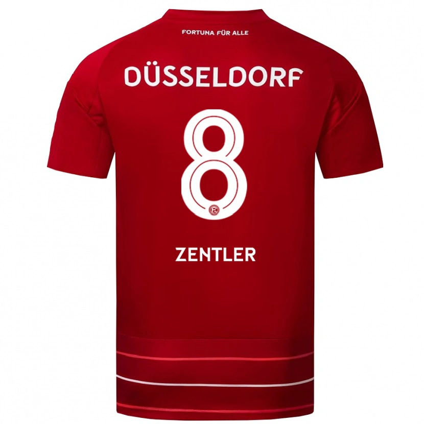 Danxen Herren Marius Zentler #8 Rot Weiß Heimtrikot Trikot 2025/26 T-Shirt