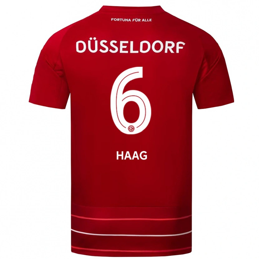 Danxen Herren Giovanni Haag #6 Rot Weiß Heimtrikot Trikot 2025/26 T-Shirt