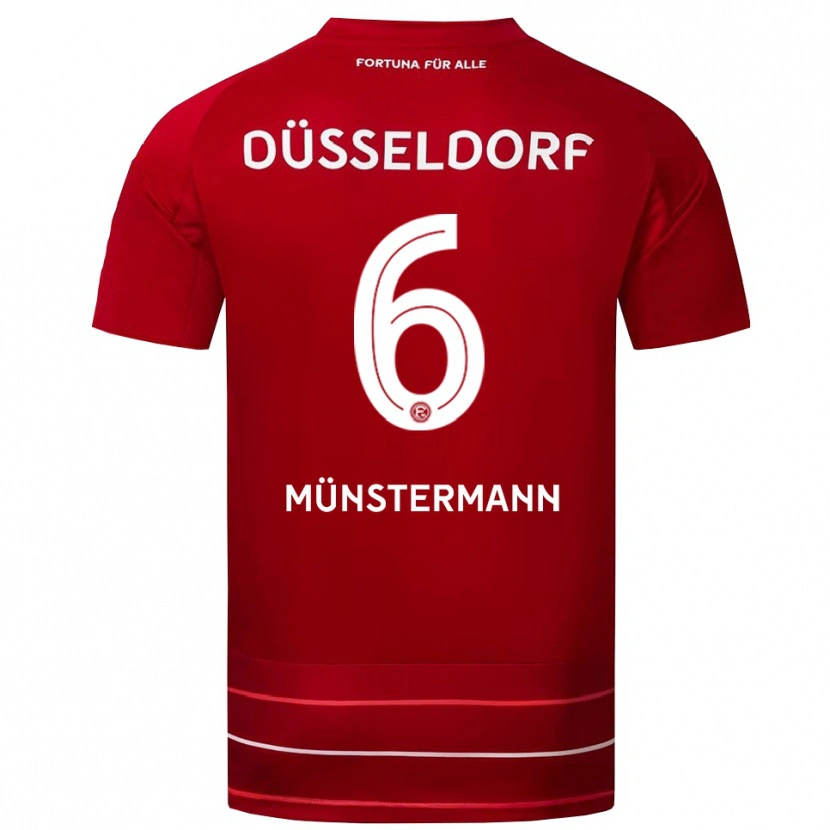 Danxen Herren Paul Münstermann #6 Rot Weiß Heimtrikot Trikot 2025/26 T-Shirt
