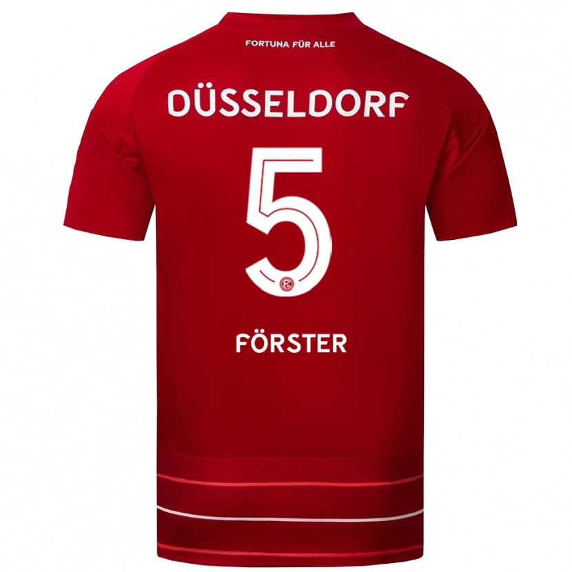 Danxen Herren Noah Förster #5 Rot Weiß Heimtrikot Trikot 2025/26 T-Shirt