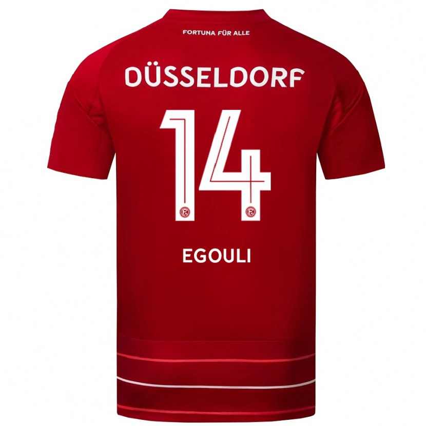 Danxen Herren Noah Egouli #14 Rot Weiß Heimtrikot Trikot 2025/26 T-Shirt