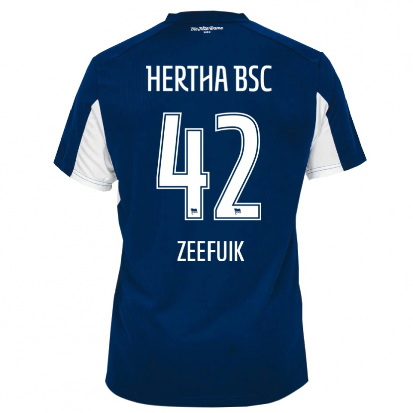 Danxen Herren Deyovaisio Zeefuik #42 Weiß Blau Heimtrikot Trikot 2025/26 T-Shirt