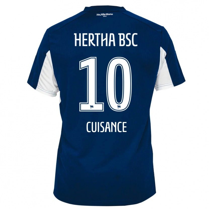 Danxen Herren Michaël Cuisance #10 Weiß Blau Heimtrikot Trikot 2025/26 T-Shirt