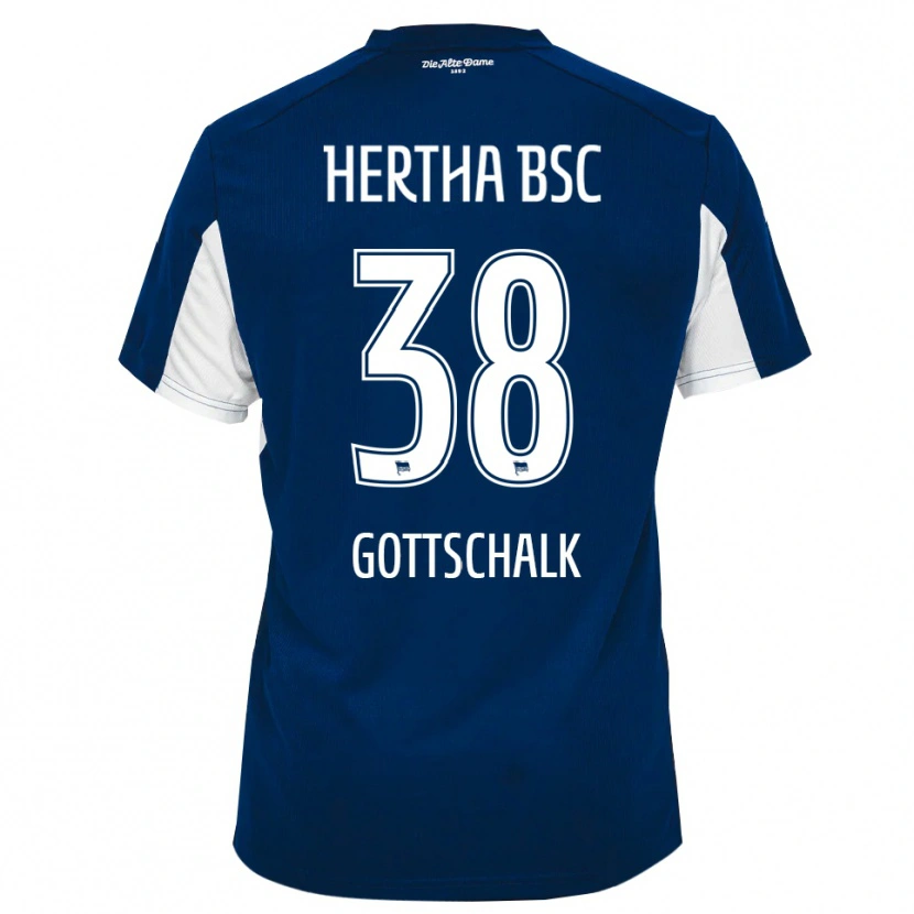 Danxen Herren Julius Gottschalk #38 Weiß Blau Heimtrikot Trikot 2025/26 T-Shirt