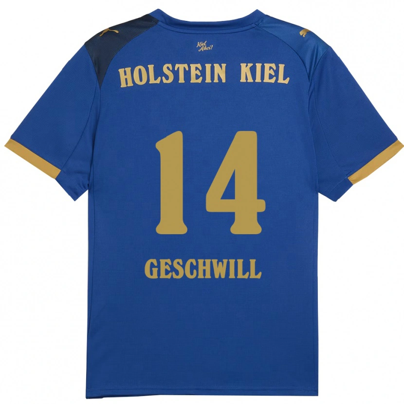 Danxen Herren Max Geschwill #14 Blau Gold Heimtrikot Trikot 2025/26 T-Shirt