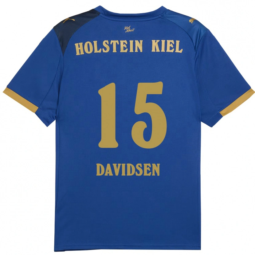 Danxen Herren Kasper Davidsen #15 Blau Gold Heimtrikot Trikot 2025/26 T-Shirt