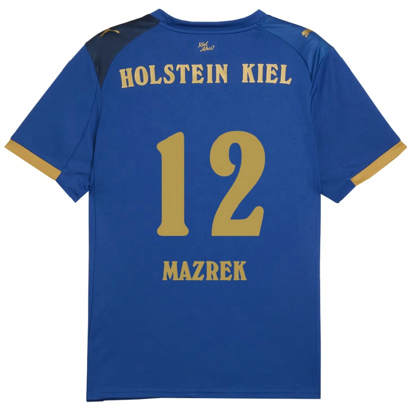 Danxen Herren Enis Mazrek #12 Blau Gold Heimtrikot Trikot 2025/26 T-Shirt