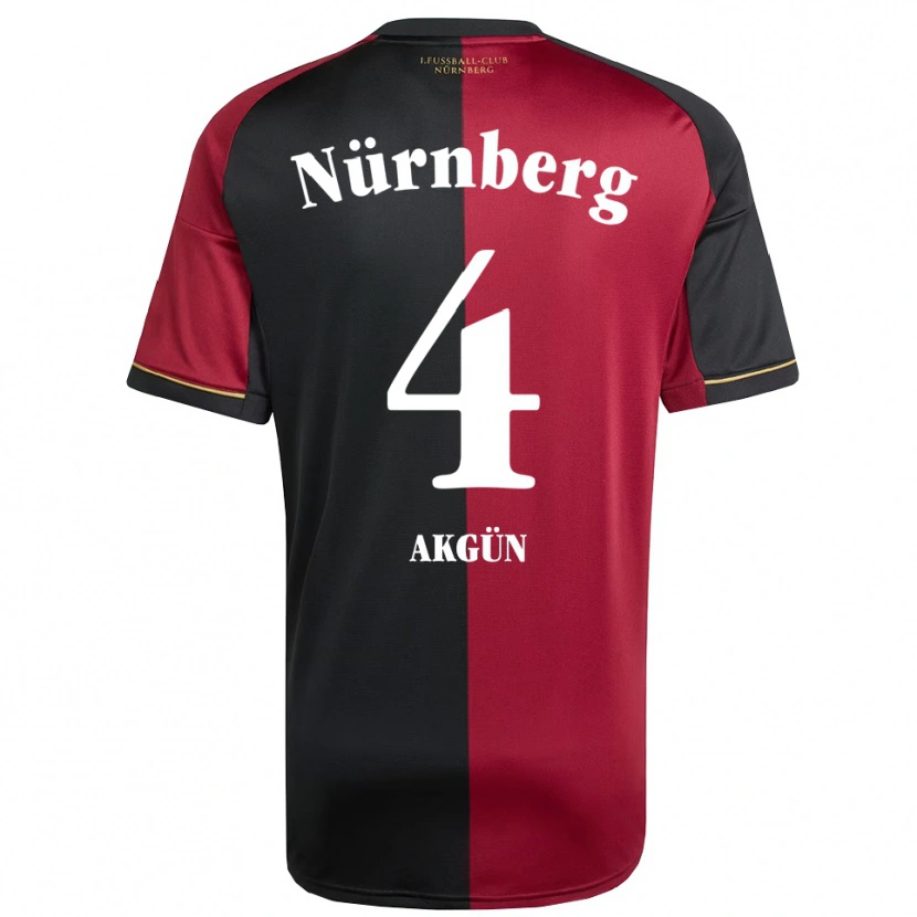 Danxen Herren Esad Akgün #4 Burgunder Schwarz Heimtrikot Trikot 2025/26 T-Shirt