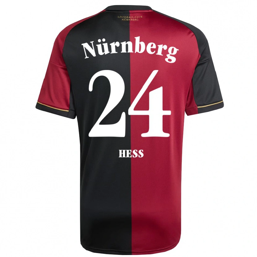 Danxen Herren Tobias Heß #24 Burgunder Schwarz Heimtrikot Trikot 2025/26 T-Shirt