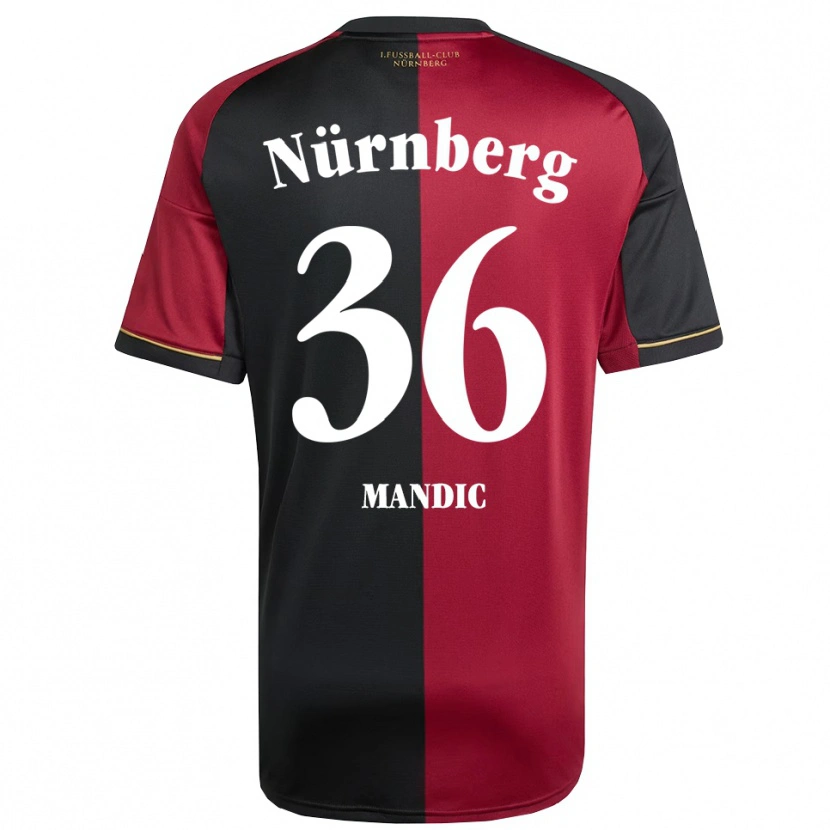 Danxen Herren Kristian Mandic #36 Burgunder Schwarz Heimtrikot Trikot 2025/26 T-Shirt
