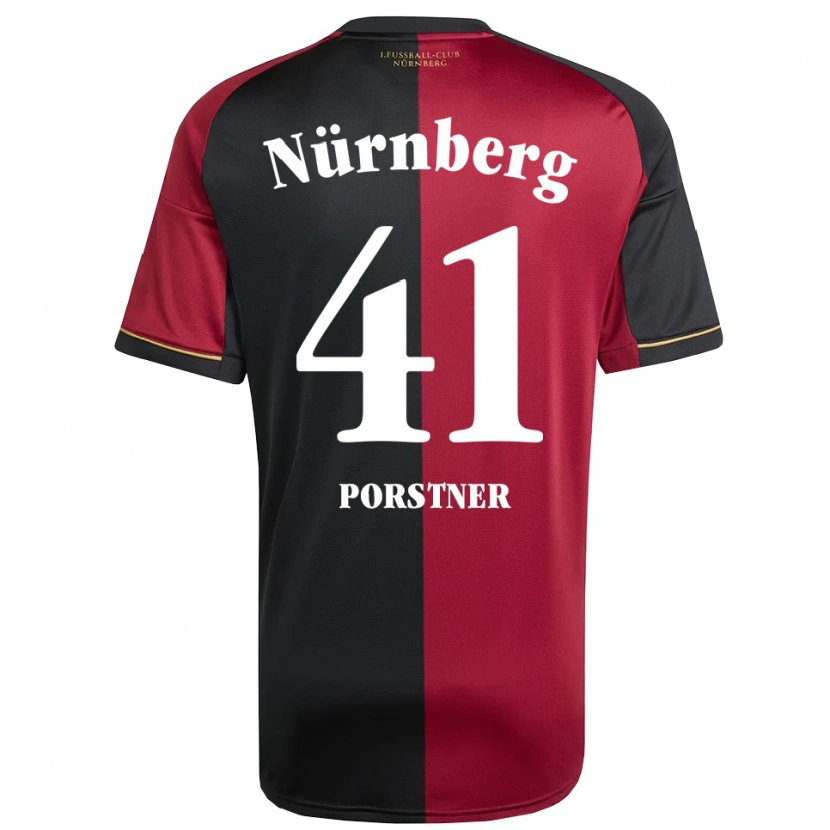 Danxen Herren Eric Porstner #41 Burgunder Schwarz Heimtrikot Trikot 2025/26 T-Shirt