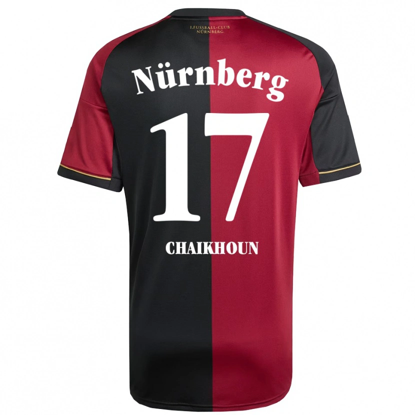 Danxen Herren Ayoub Chaikhoun #17 Burgunder Schwarz Heimtrikot Trikot 2025/26 T-Shirt