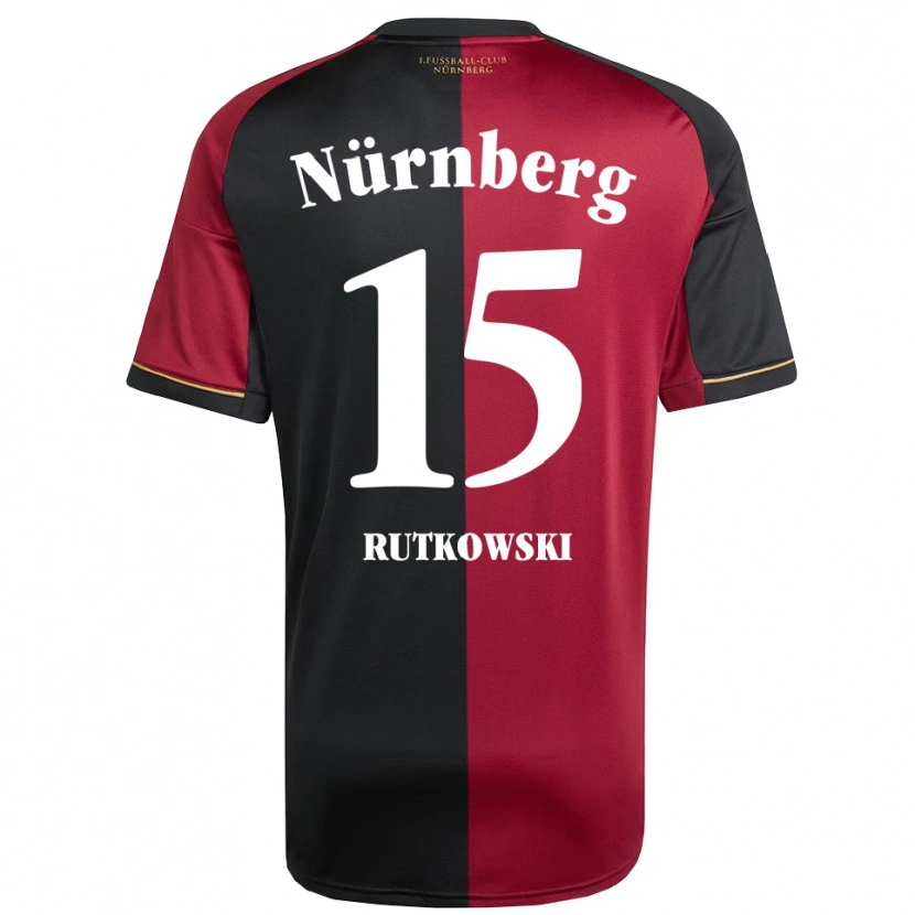 Danxen Herren Nicolas Rutkowski #15 Burgunder Schwarz Heimtrikot Trikot 2025/26 T-Shirt