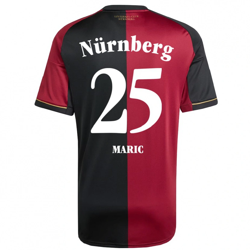 Danxen Herren Luka Maric #25 Burgunder Schwarz Heimtrikot Trikot 2025/26 T-Shirt