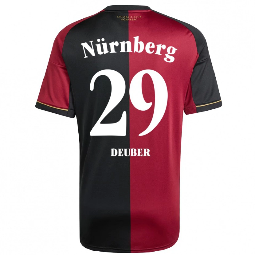 Danxen Herren Hanna Deuber #29 Burgunder Schwarz Heimtrikot Trikot 2025/26 T-Shirt