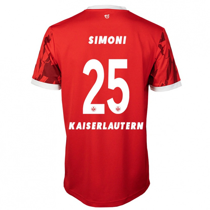 Danxen Herren Simon Simoni #25 Rot Weiß Heimtrikot Trikot 2025/26 T-Shirt