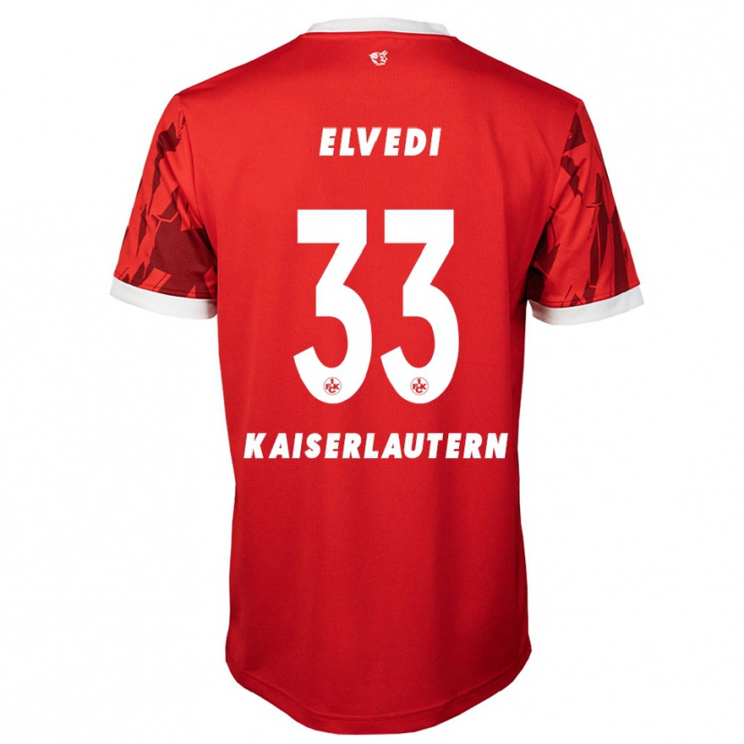 Danxen Herren Jan Elvedi #33 Rot Weiß Heimtrikot Trikot 2025/26 T-Shirt
