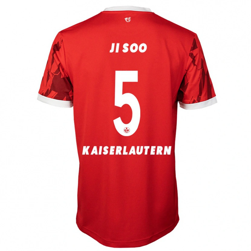 Danxen Herren Ji-Soo Kim #5 Rot Weiß Heimtrikot Trikot 2025/26 T-Shirt