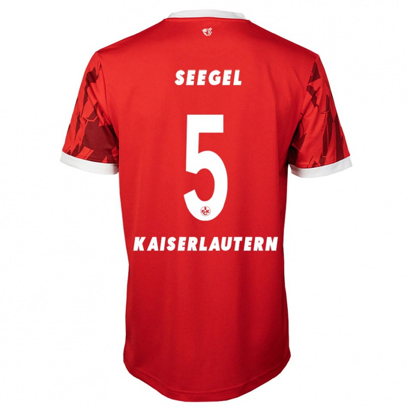 Danxen Herren Mika Seegel #5 Rot Weiß Heimtrikot Trikot 2025/26 T-Shirt