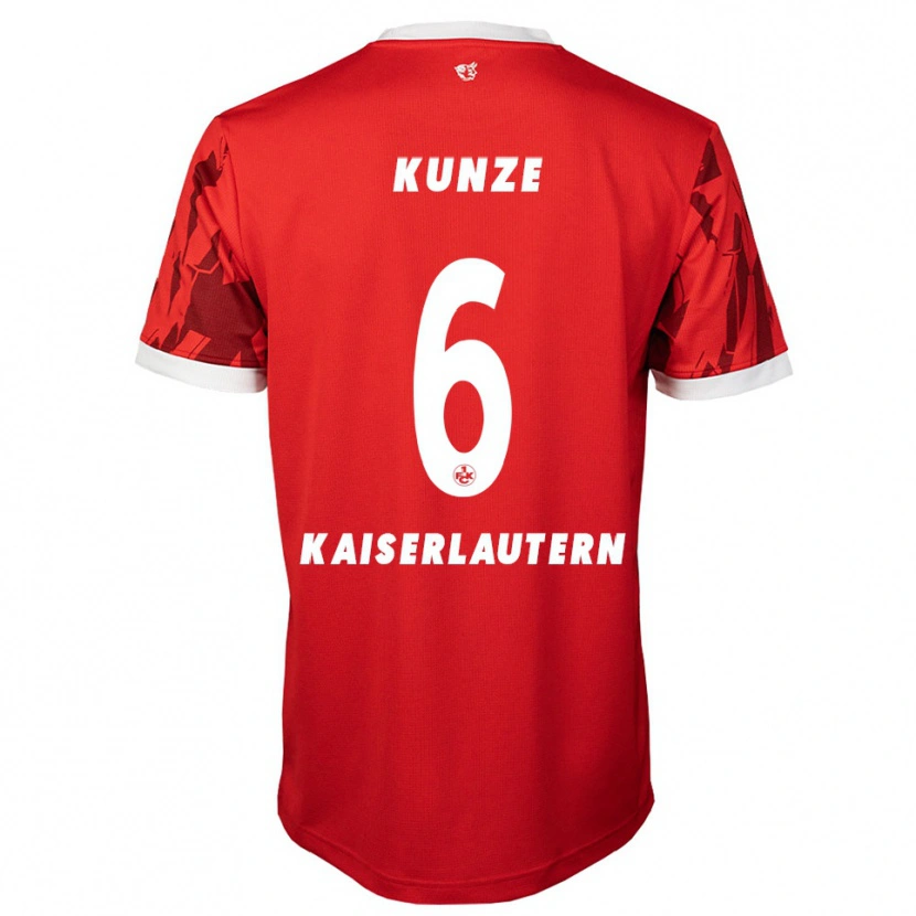 Danxen Herren Fabian Kunze #6 Rot Weiß Heimtrikot Trikot 2025/26 T-Shirt