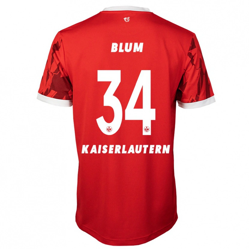 Danxen Herren Shawn Blum #34 Rot Weiß Heimtrikot Trikot 2025/26 T-Shirt