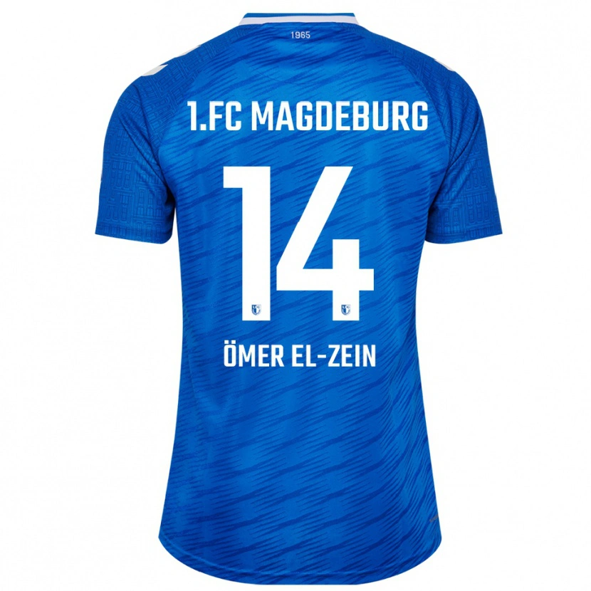 Danxen Herren Abu-Bekir Ömer El-Zein #14 Blau Weiß Heimtrikot Trikot 2025/26 T-Shirt