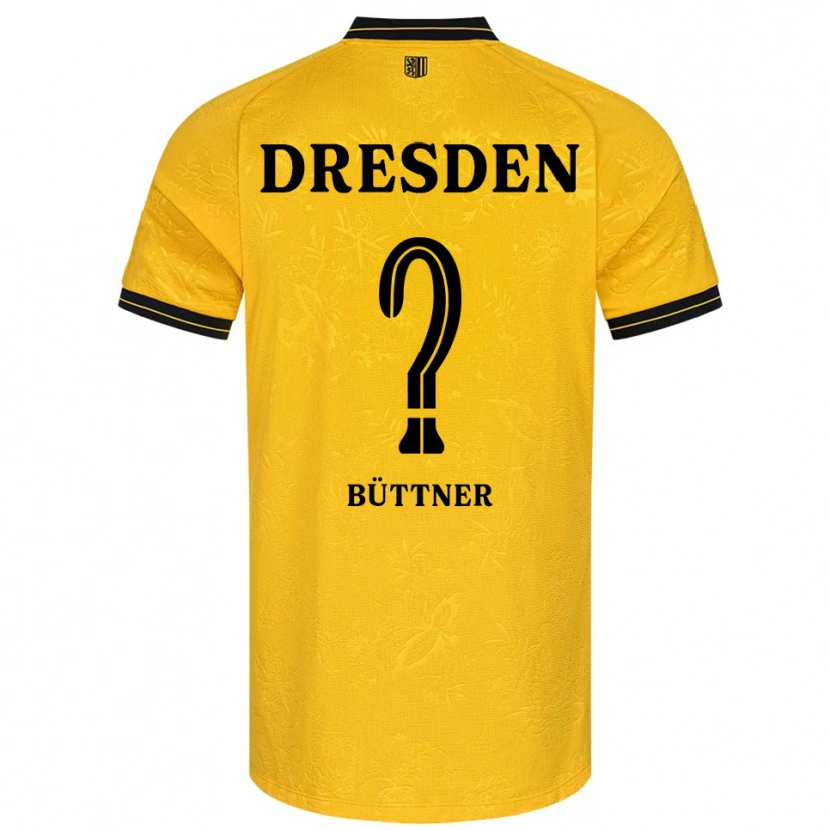 Danxen Herren Lisa Büttner #0 Gelb Schwarz Heimtrikot Trikot 2025/26 T-Shirt