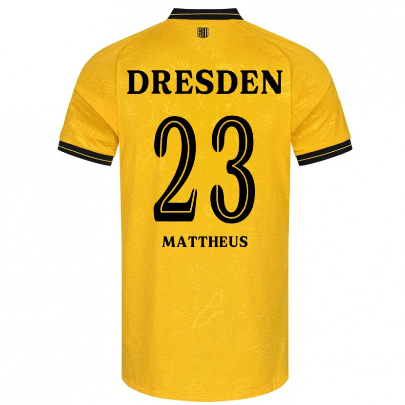 Danxen Herren Paul Mattheus #23 Gelb Schwarz Heimtrikot Trikot 2025/26 T-Shirt