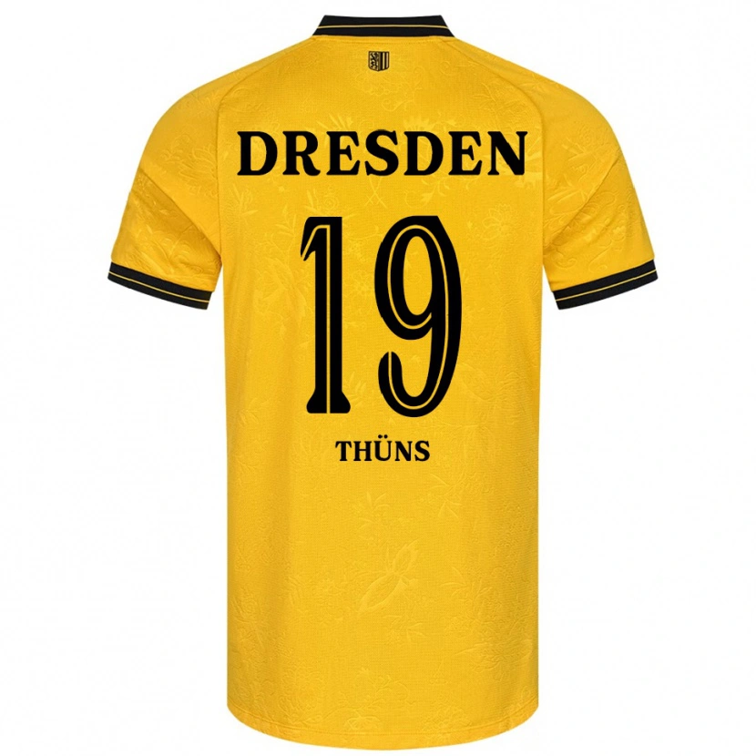 Danxen Herren Louis Thüns #19 Gelb Schwarz Heimtrikot Trikot 2025/26 T-Shirt