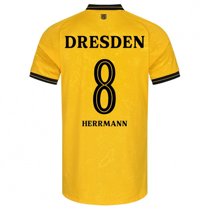 Danxen Herren Luca Herrmann #8 Gelb Schwarz Heimtrikot Trikot 2025/26 T-Shirt