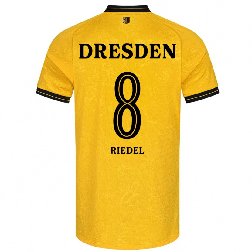 Danxen Herren Aaron Riedel #8 Gelb Schwarz Heimtrikot Trikot 2025/26 T-Shirt