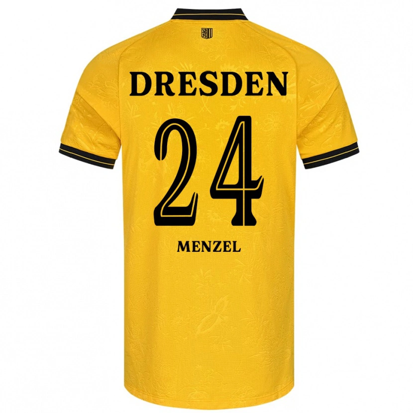 Danxen Herren Tony Menzel #24 Gelb Schwarz Heimtrikot Trikot 2025/26 T-Shirt