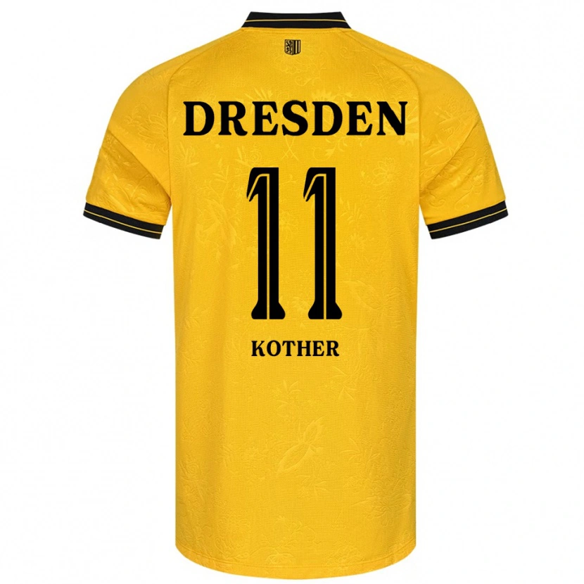 Danxen Herren Dominik Kother #11 Gelb Schwarz Heimtrikot Trikot 2025/26 T-Shirt