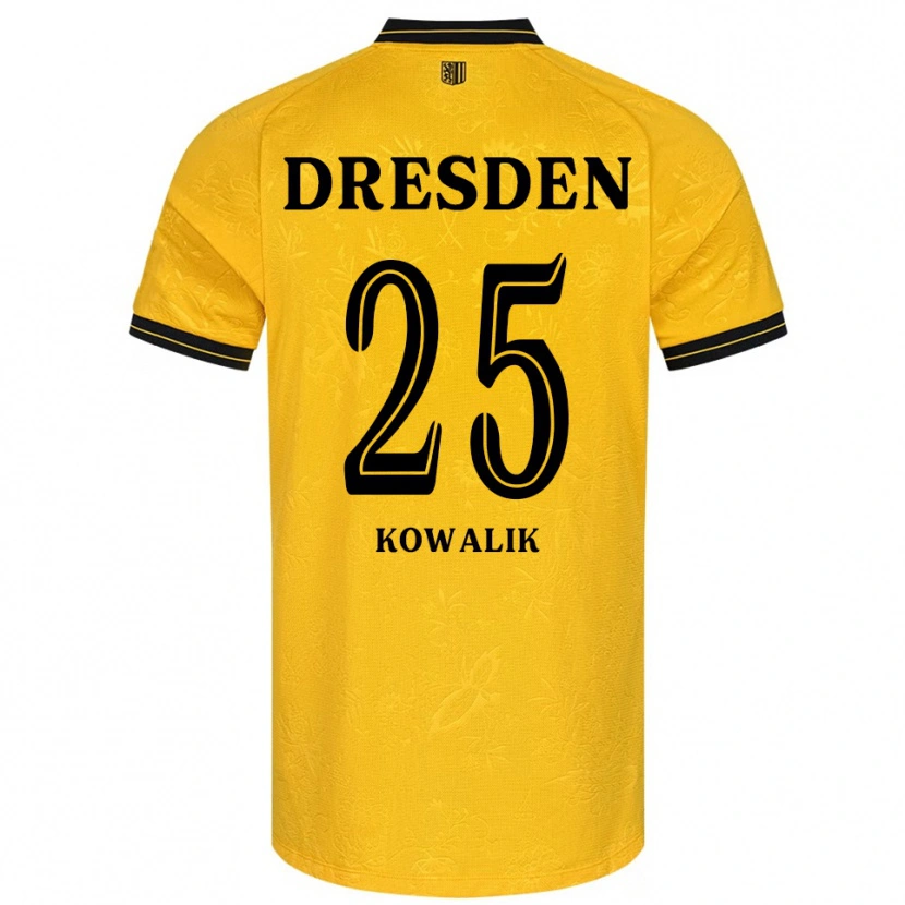 Danxen Herren Ignacy Kowalik #25 Gelb Schwarz Heimtrikot Trikot 2025/26 T-Shirt