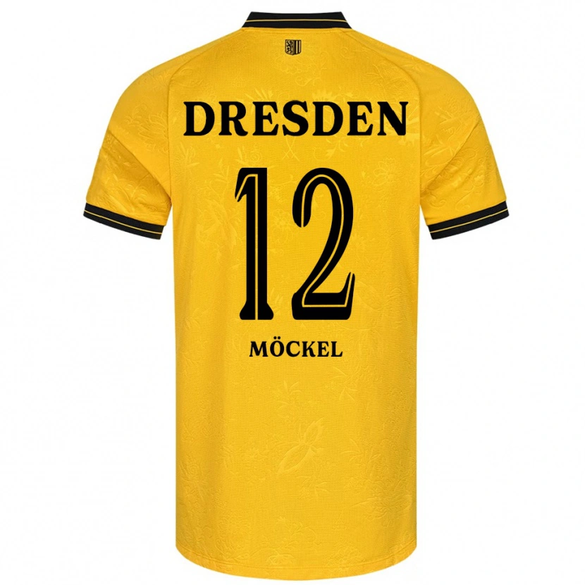 Danxen Herren Richard Möckel #12 Gelb Schwarz Heimtrikot Trikot 2025/26 T-Shirt