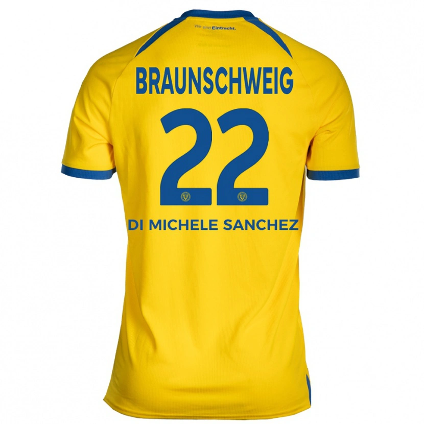 Danxen Herren Fabio Di Michele Sanchez #22 Gelb Blau Heimtrikot Trikot 2025/26 T-Shirt