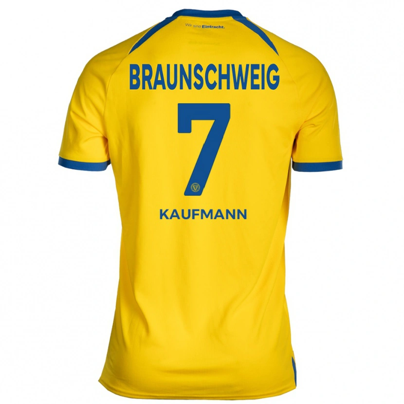 Danxen Herren Fabio Kaufmann #7 Gelb Blau Heimtrikot Trikot 2025/26 T-Shirt