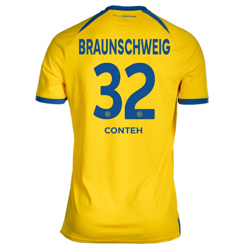 Danxen Herren Christian Conteh #32 Gelb Blau Heimtrikot Trikot 2025/26 T-Shirt