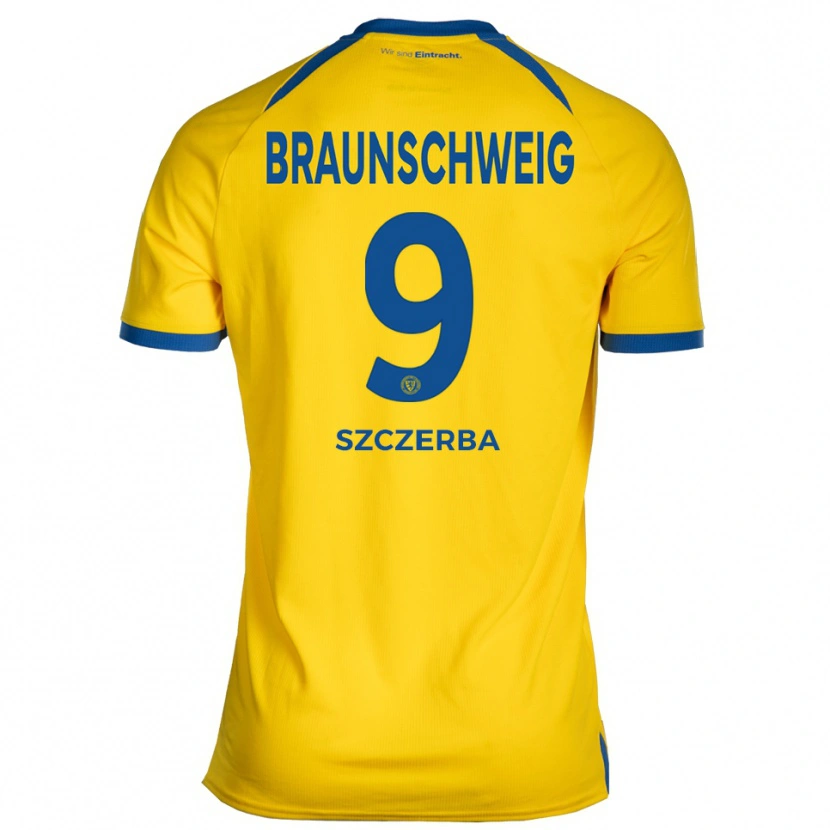 Danxen Herren Kacper Szczerba #9 Gelb Blau Heimtrikot Trikot 2025/26 T-Shirt