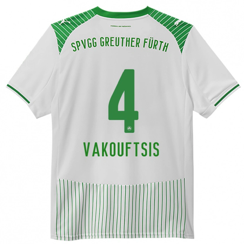 Danxen Herren Nikolaos Vakouftsis #4 Weiß Grün Heimtrikot Trikot 2025/26 T-Shirt