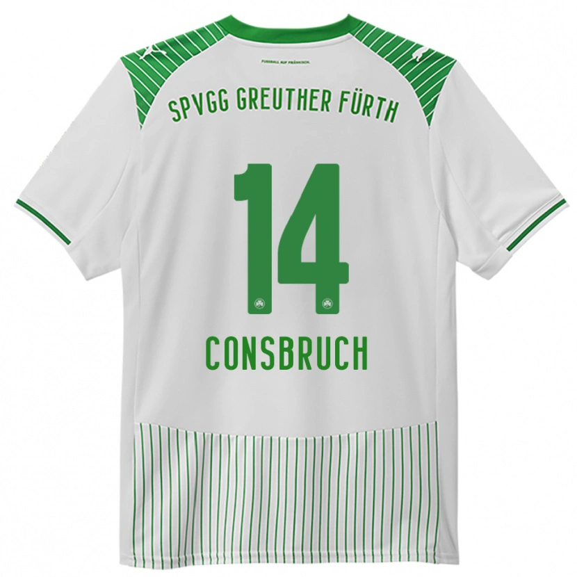 Danxen Herren Jomaine Consbruch #14 Weiß Grün Heimtrikot Trikot 2025/26 T-Shirt
