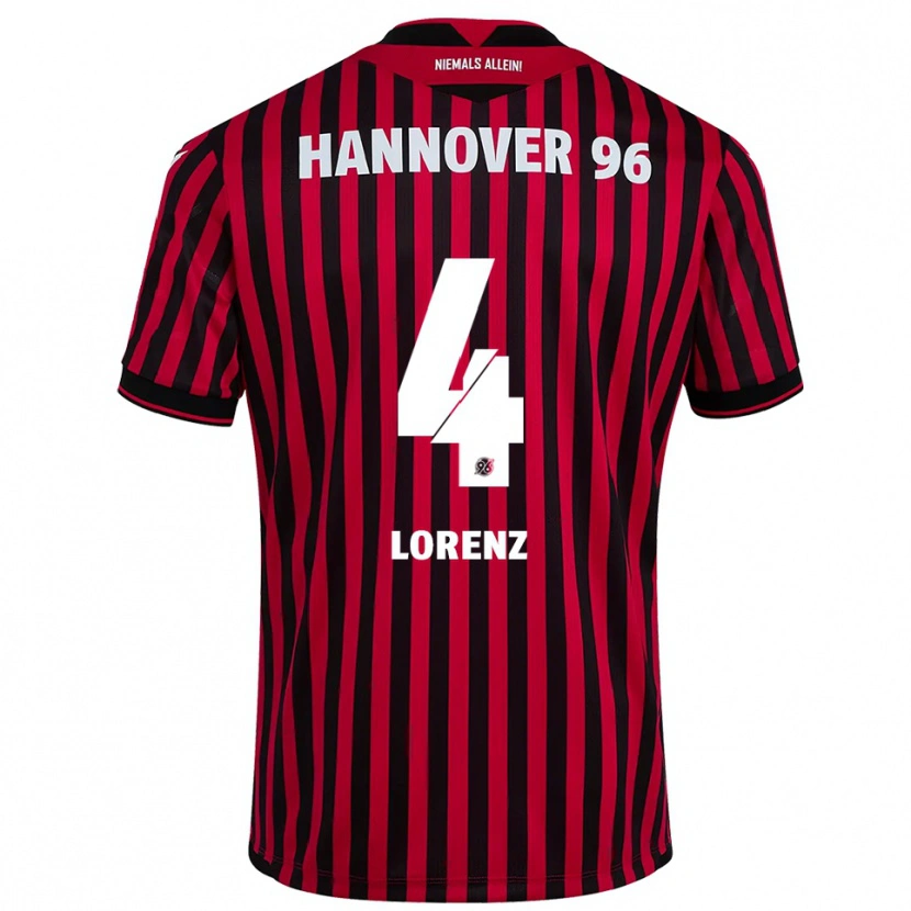 Danxen Herren Pepe Lorenz #4 Rot Schwarz Heimtrikot Trikot 2025/26 T-Shirt