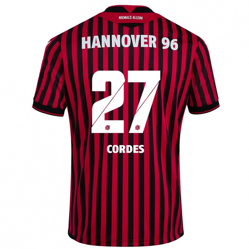 Danxen Herren Leticia Cordes #27 Rot Schwarz Heimtrikot Trikot 2025/26 T-Shirt