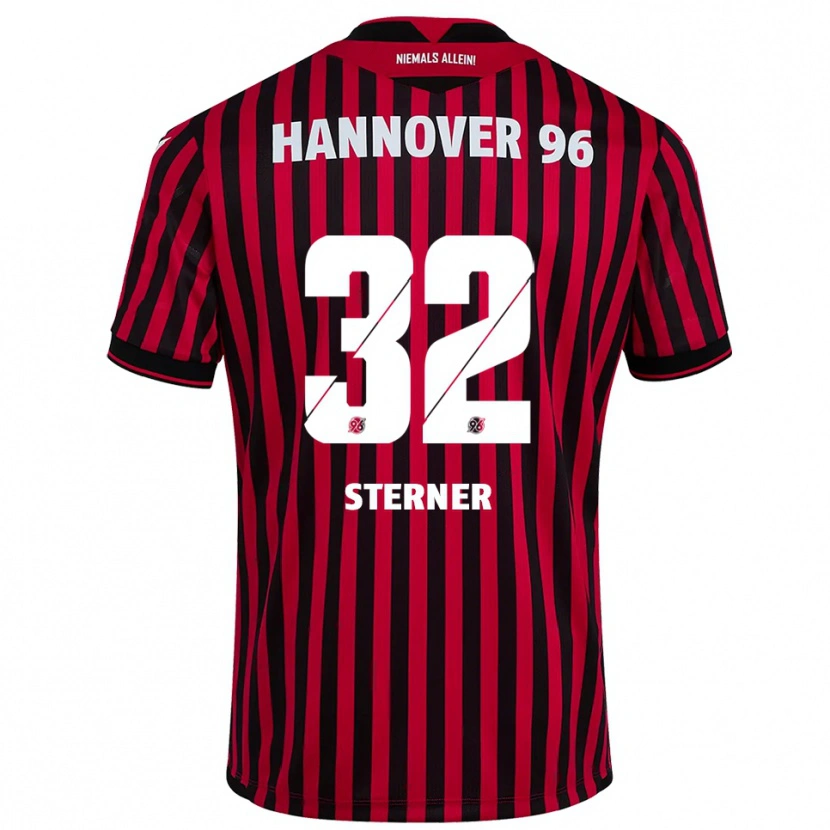 Danxen Herren Jonas Sterner #32 Rot Schwarz Heimtrikot Trikot 2025/26 T-Shirt