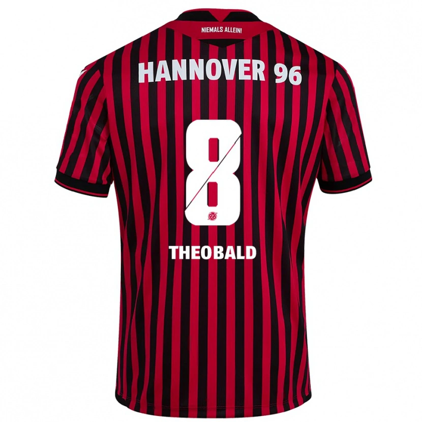 Danxen Herren Lara Theobald #8 Rot Schwarz Heimtrikot Trikot 2025/26 T-Shirt