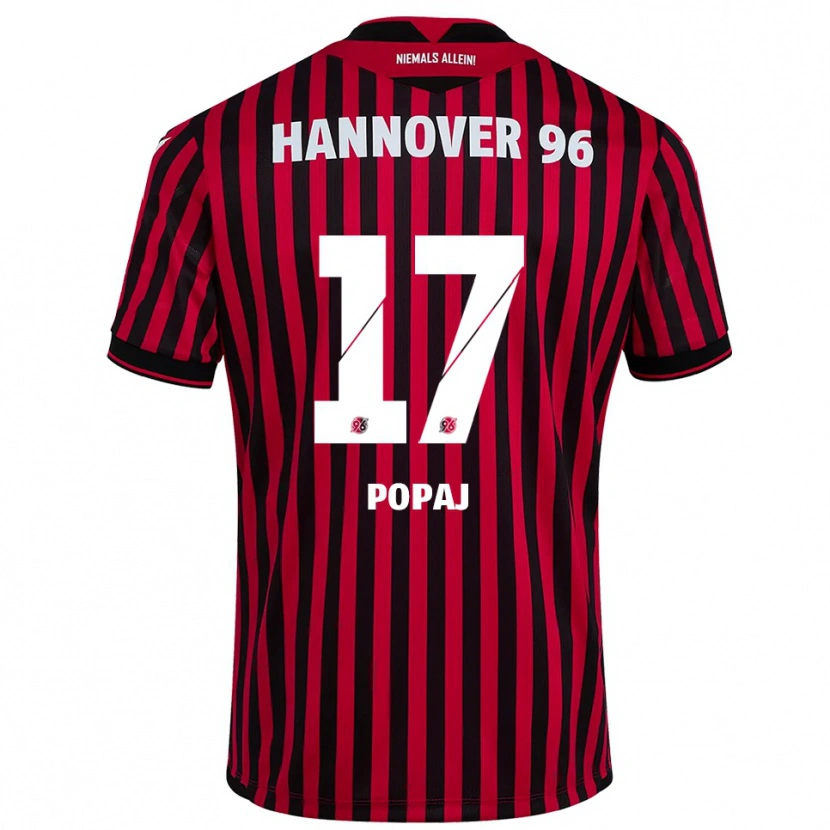 Danxen Herren Erisa Popaj #17 Rot Schwarz Heimtrikot Trikot 2025/26 T-Shirt
